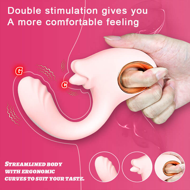 Wondebliss Tongue Massager dual sensitive area stimulation display