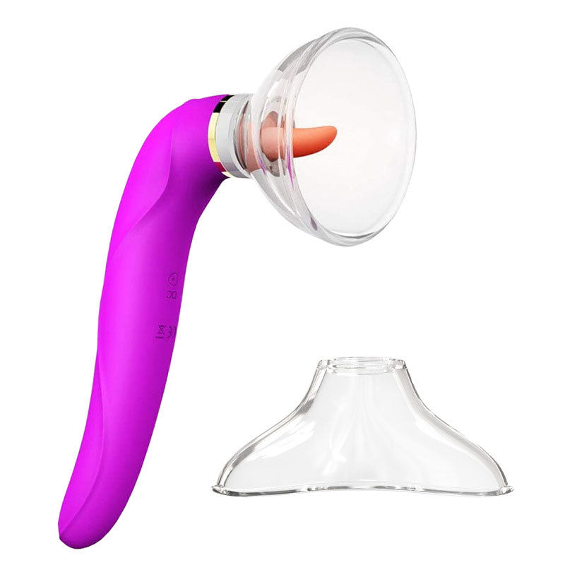 WONDEBLISS Elf licking suction vibrator purple color overall view
