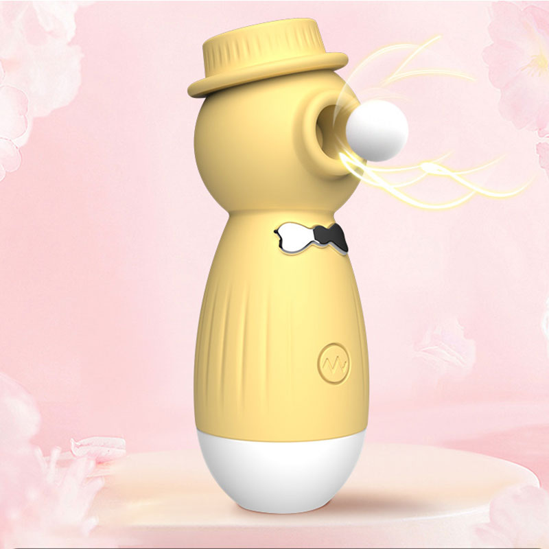 WONDEBLISS Gentleman clitoral suction vibrator yellow color real product photo