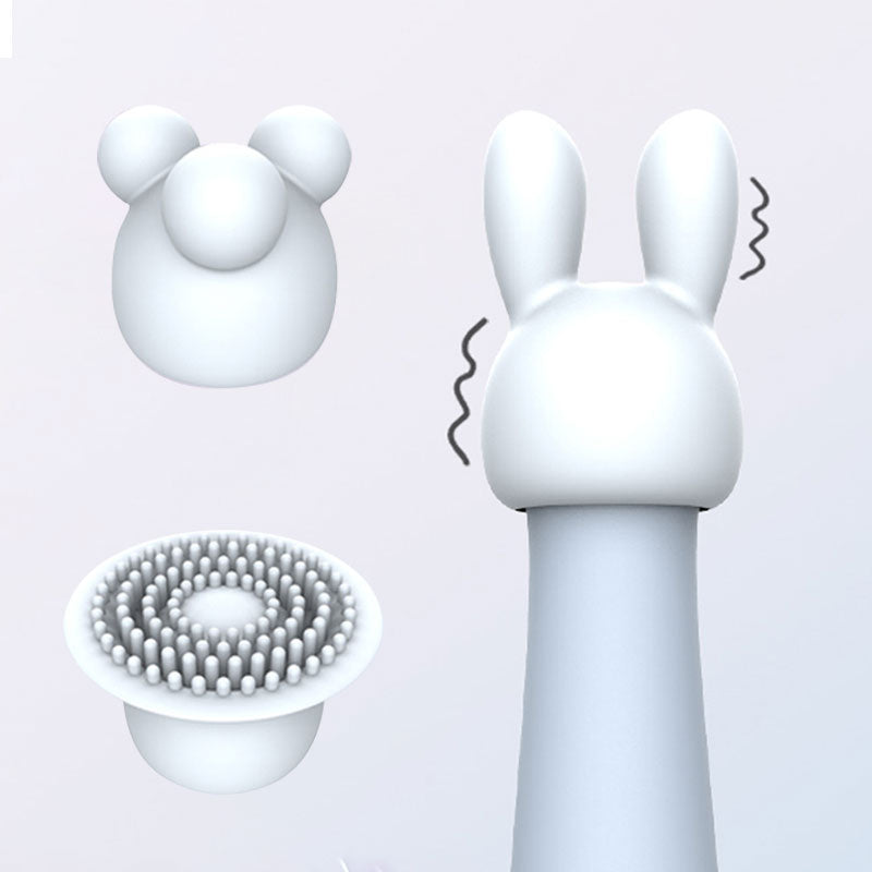 WONDEBLISS Gigi Rabbit vibrator 3 interchangeable heads set overview