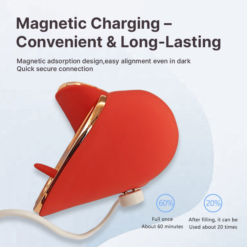 WONDEBLISS Gina heart vibrator magnetic charging cable detail