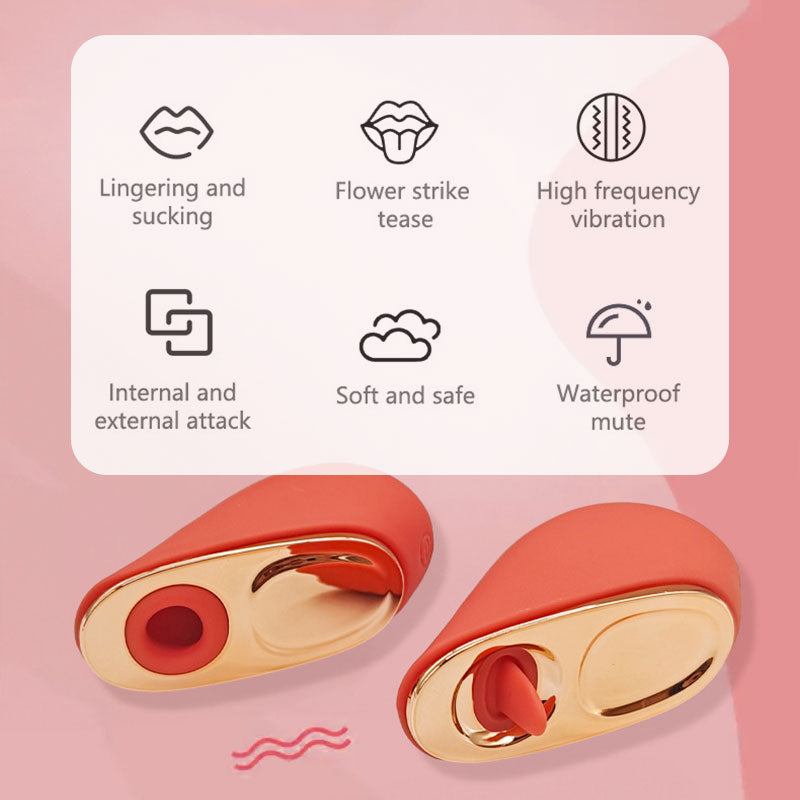 WONDEBLISS Gina heart vibrator suction licking vibration combined function demonstration