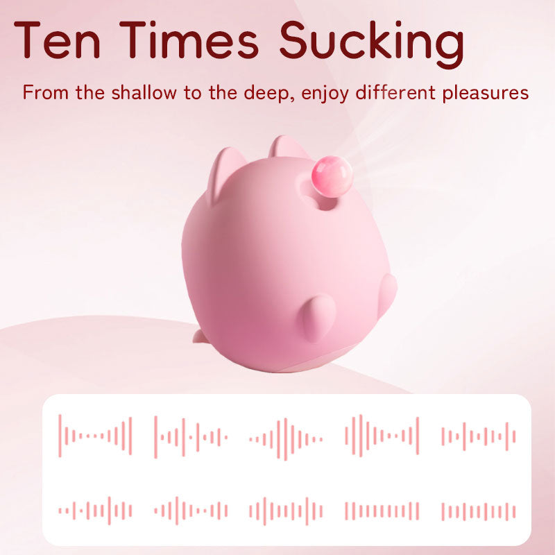 WONDEBLISS Hakimi cat-shaped vibrator 10 speed suction demonstration