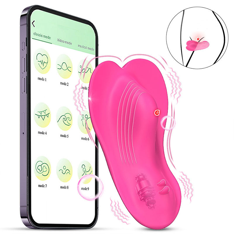 WONDEBLISS Heart Tongue wearable massager G-spot stimulation curved design