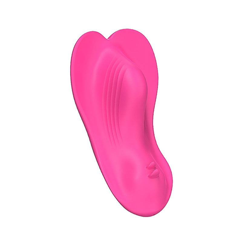 WONDEBLISS Heart Tongue wearable clitoral massager in fuchsia color