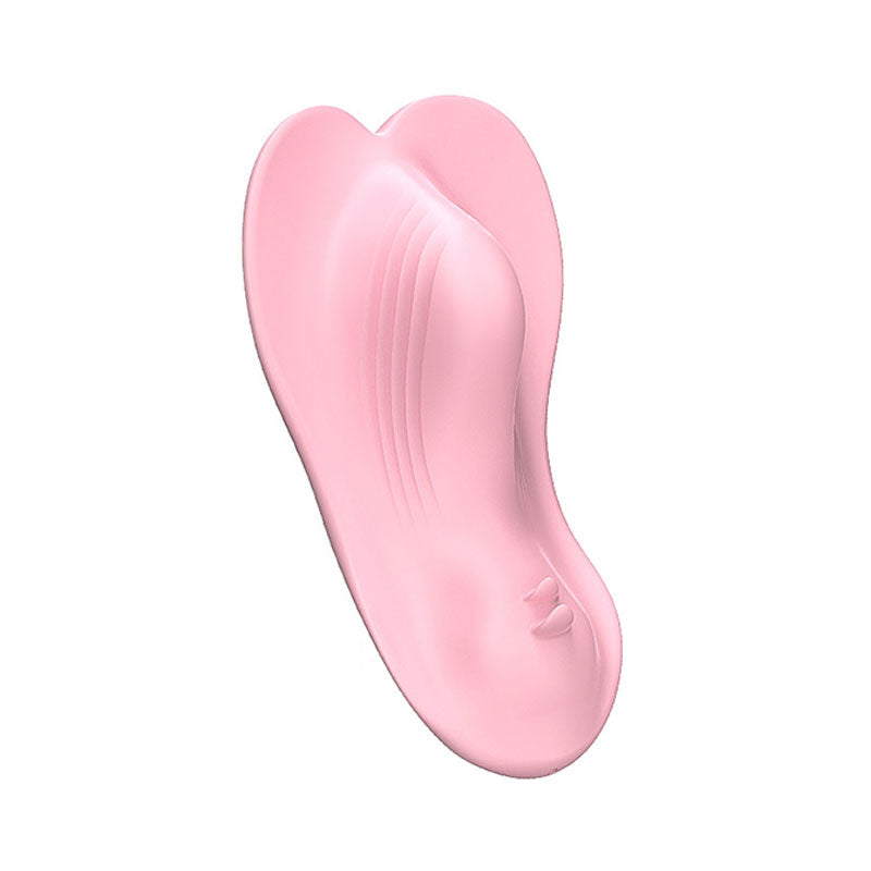 WONDEBLISS Heart Tongue wearable clitoral massager in pink color