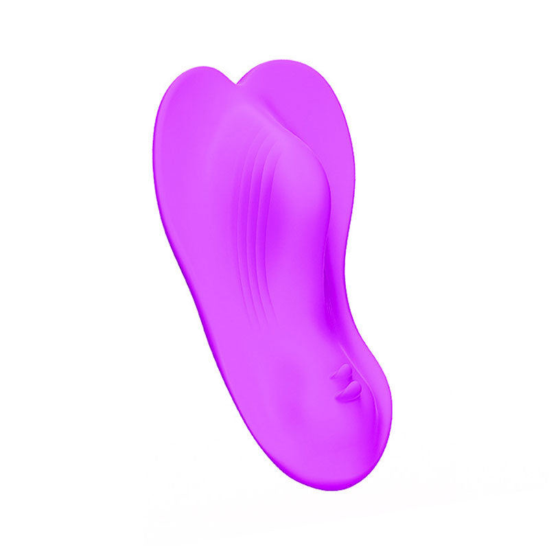 WONDEBLISS Heart Tongue wearable clitoral massager in purple color