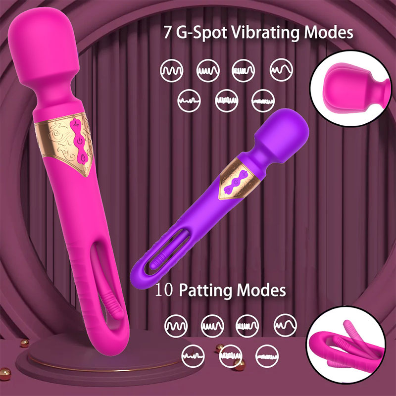 Wondebliss Hollow AV Vibrator - 7-Speed Vibration and 10-Speed Tapping Modes Chart