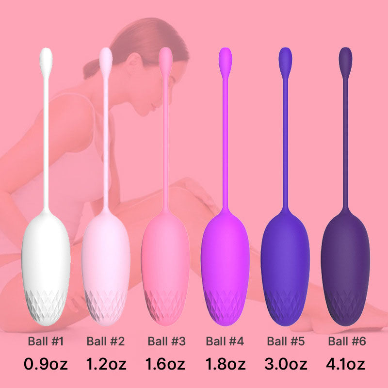 WONDEBLISS Kegel Balls 6 progressive weights full set display