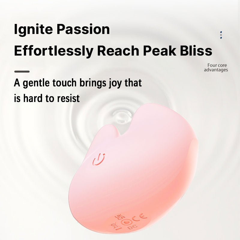 WONDEBLISS Kitty clitoral clamp vibrator pearl powder silicone texture detail