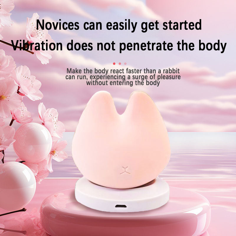 WONDEBLISS Kitty clitoral clamp vibrator pearl powder pink color main product photo