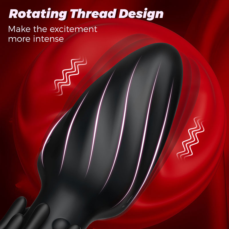 WONDEBLISS Lamp Wick rotating anal plug thread design detail