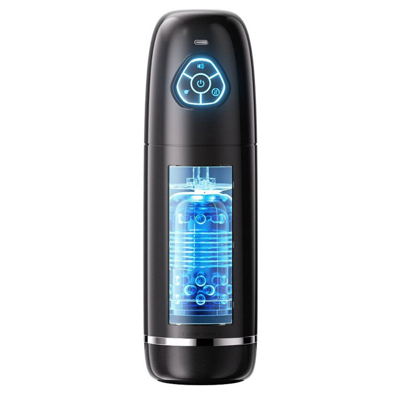 WONDEBLISS Light Show masturbator front view, black