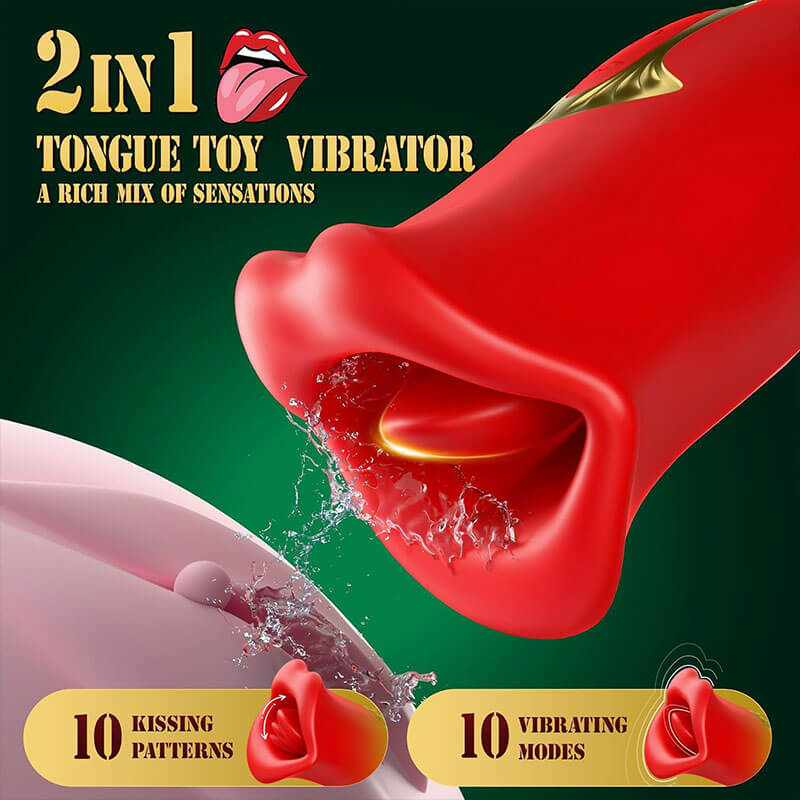 WONDEBLISS Rose Muncher 2-in-1 Suction and Vibration Function Display