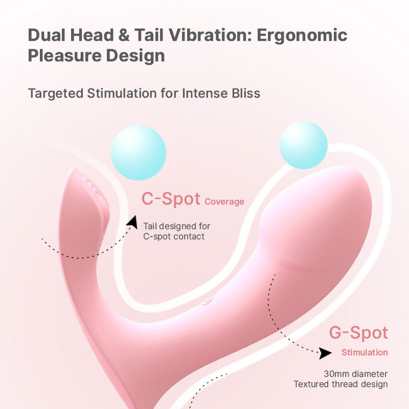 WONDEBLISS Little AI wearable vibrator ergonomic dual stimulation design detail