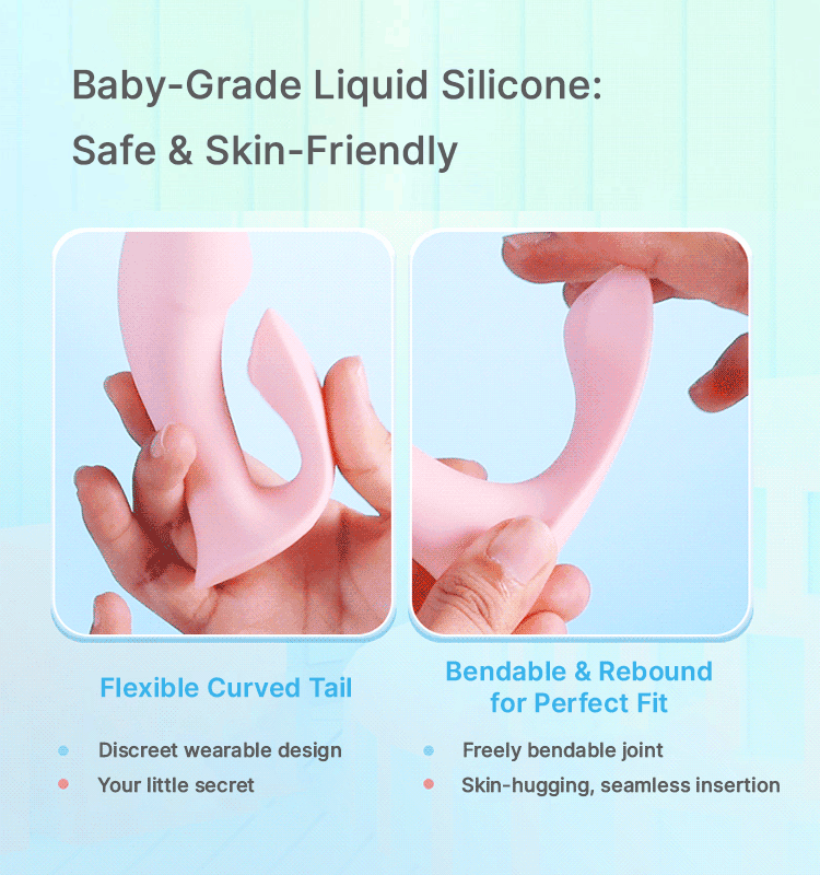 WONDEBLISS Little AI wearable vibrator soft silicone texture detail GIF