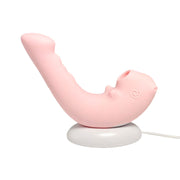 WONDEBLISS Little Seal dual stimulation vibrator pink color side view