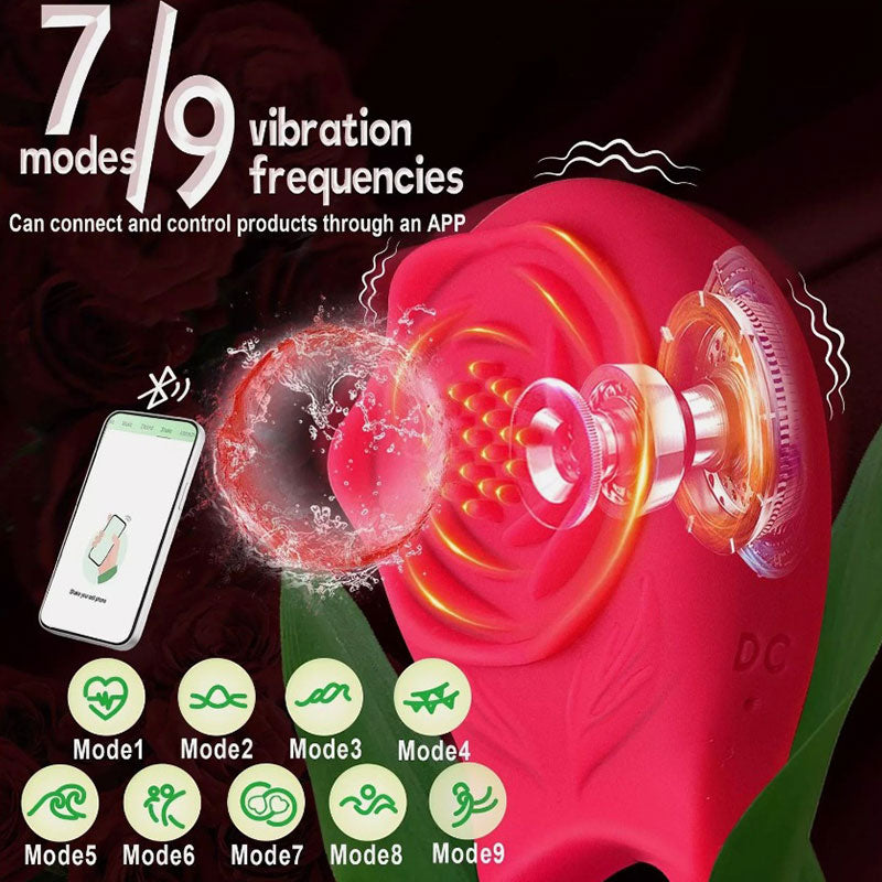 WONDEBLISS Luce rose vibrating cock ring vibration modes overview