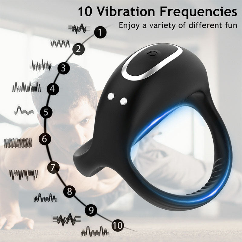WONDEBLISS Luya vibrating cock ring 10 vibration modes overview