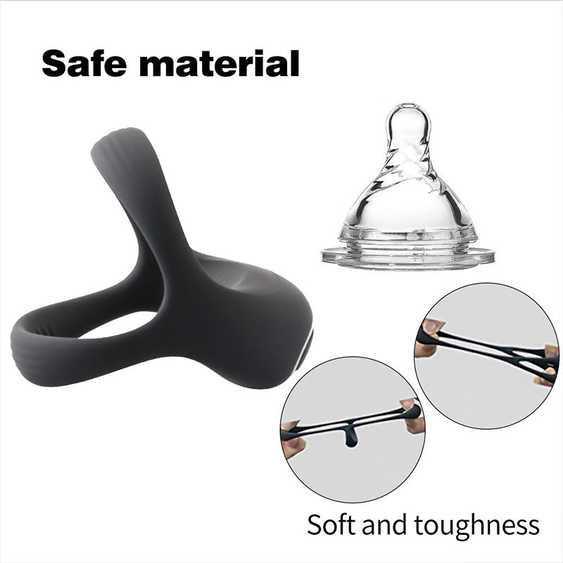 WONDEBLISS Luya vibrating cock ring soft silicone material detail