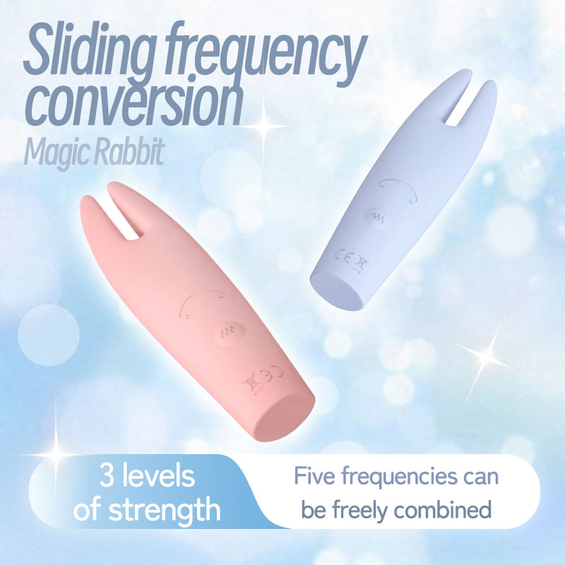 WONDEBLISS Magic Rabbit vibrator pink and blue dual color main product photo