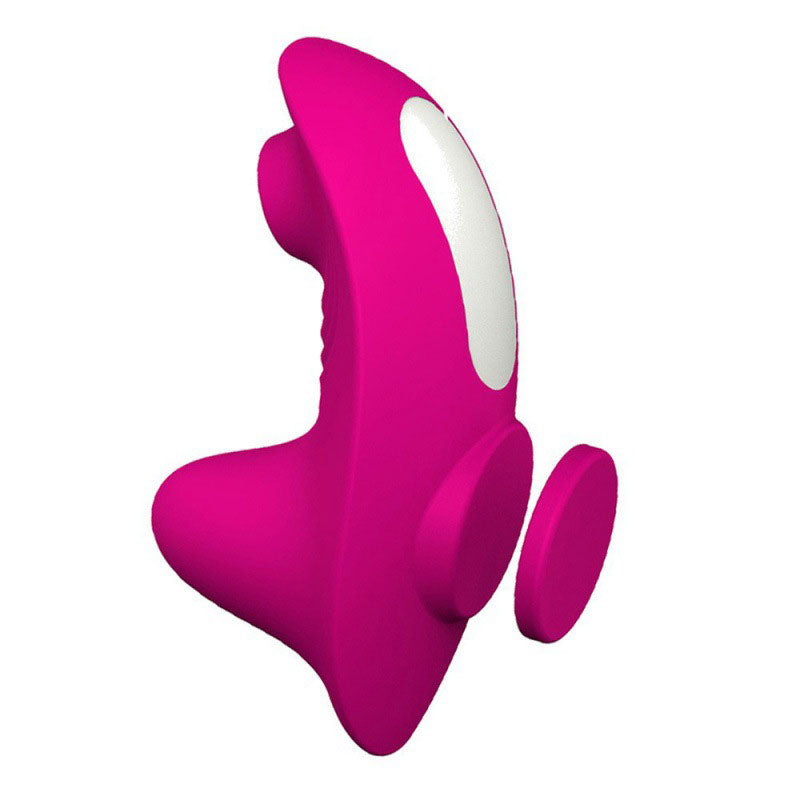 WONDEBLISS Magnetic Wearable clitoral massager in fuchsia color