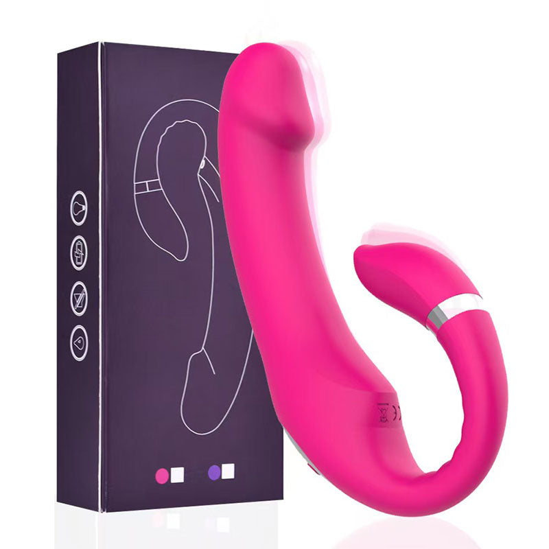 WONDEBLISS Medusa 360 flexible C-shaped vibrator fuchsia color detail photo
