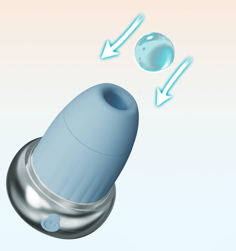 WONDEBLISS Mini Acorn clitoral stimulator 5 suction modes demonstration GIF