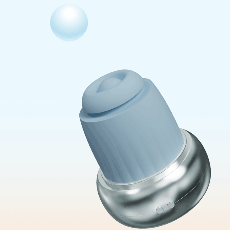 WONDEBLISS Mini Acorn clitoral stimulator 5 tapping modes demonstration GIF