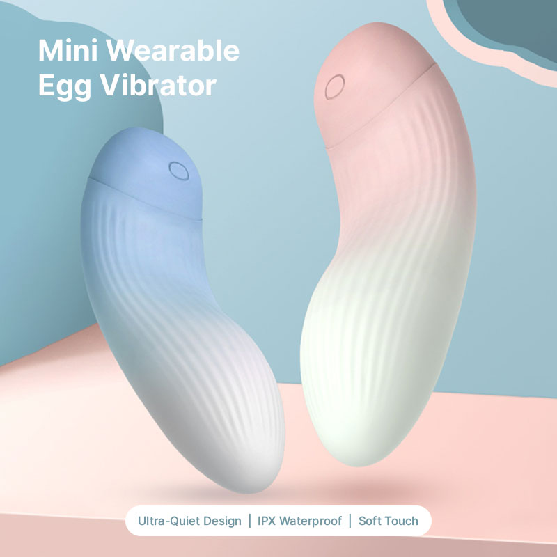 WONDEBLISS Mini Wearable clitoral vibrator pink and blue dual color main product photo