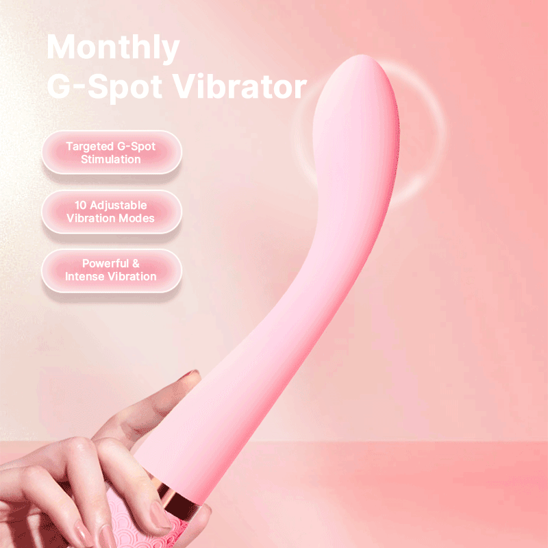 WONDEBLISS Monthly G vibrator G-spot curved tip stimulation detail