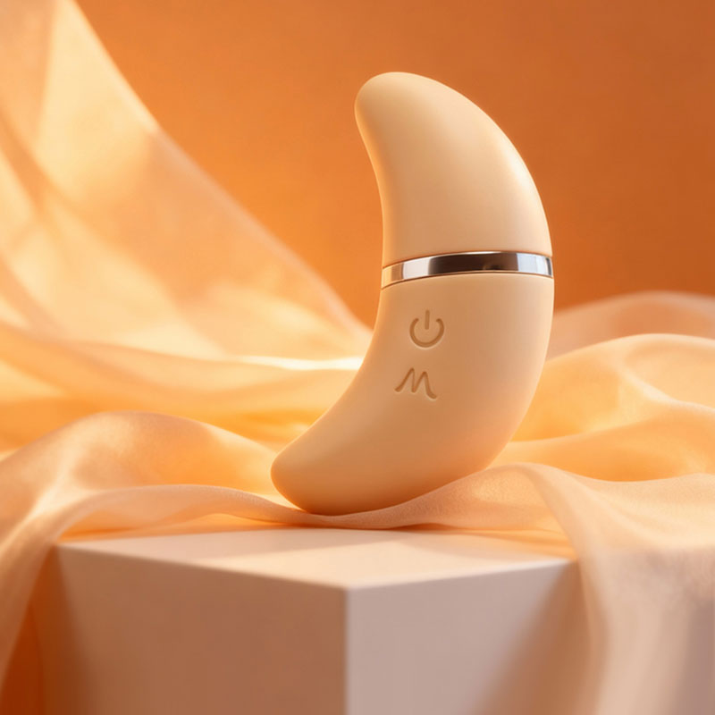 Wondebliss Moon Shape Suction Massager Yellow – Front View