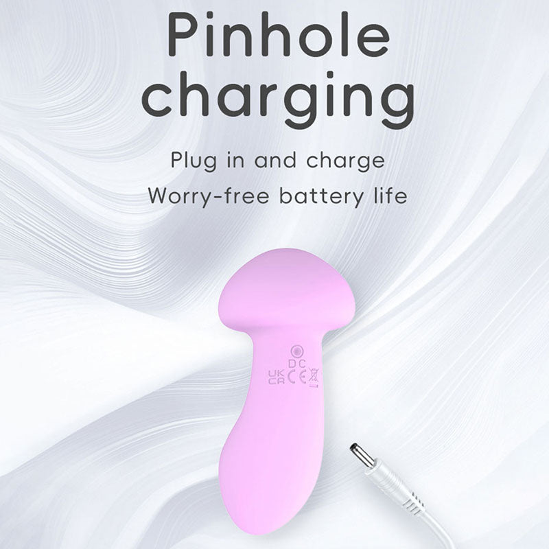 WONDEBLISS Mushroom Vibrator Liquid Silicone