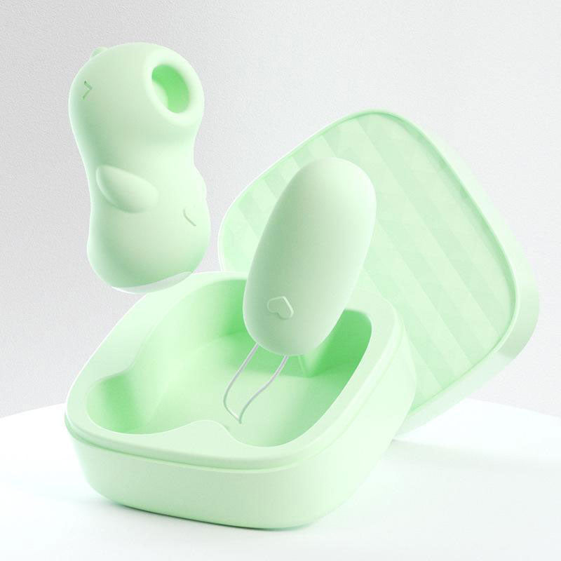 WONDEBLISS Pandora's Box clitoral stimulator mint green color detail photo