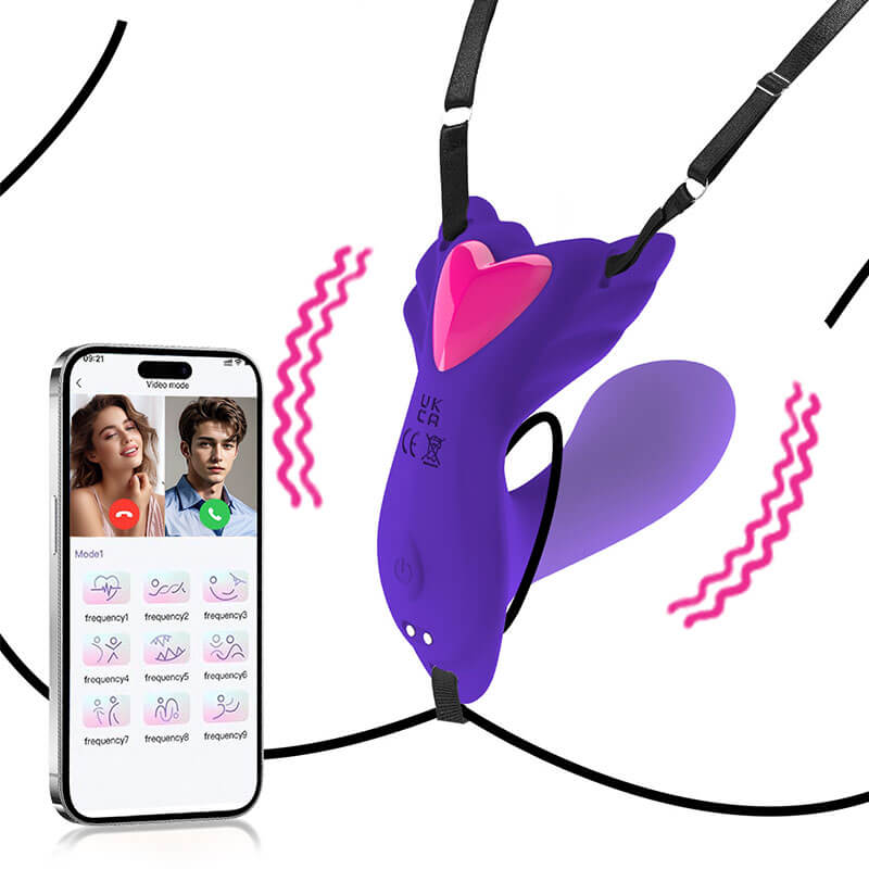 Wondebliss Purple Butterfly Wearable app interface