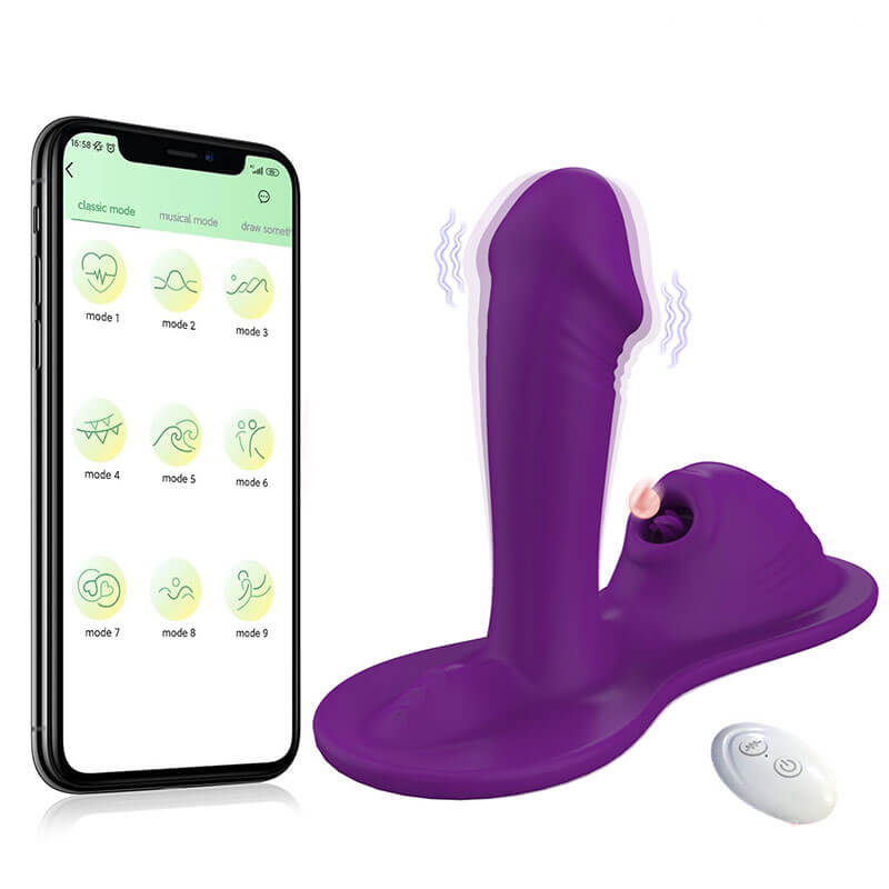 Wondebliss Purple Cushion Vibrator APP and remote dual control