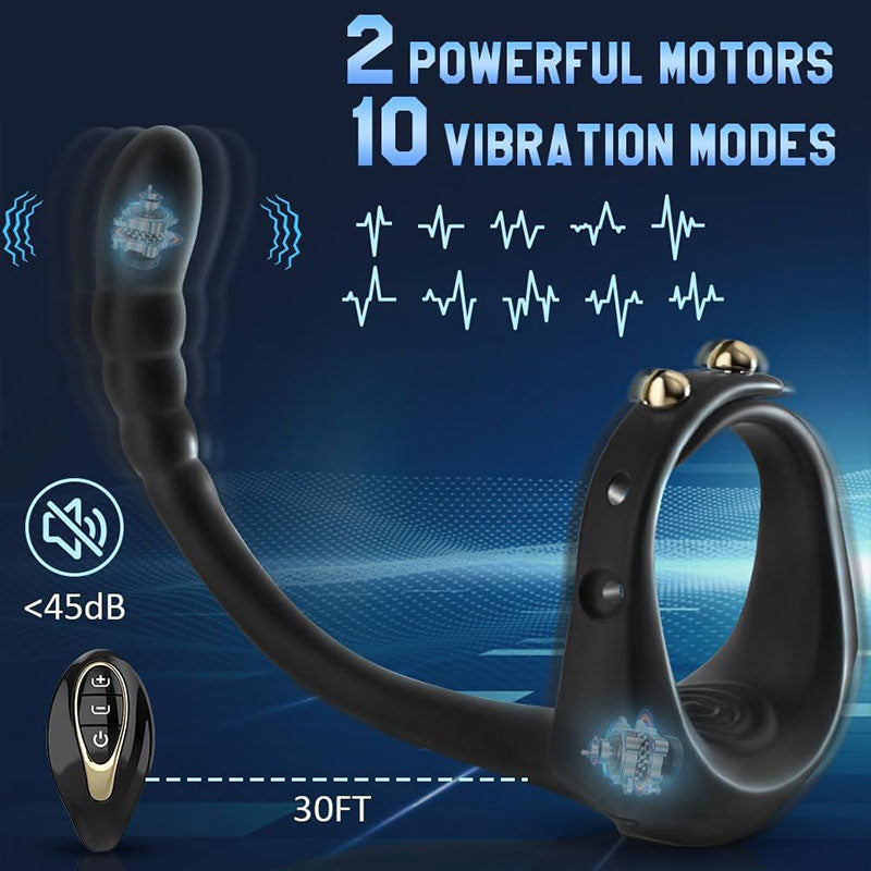 WONDEBLISS Ring Queen cock ring 10 vibration modes chart