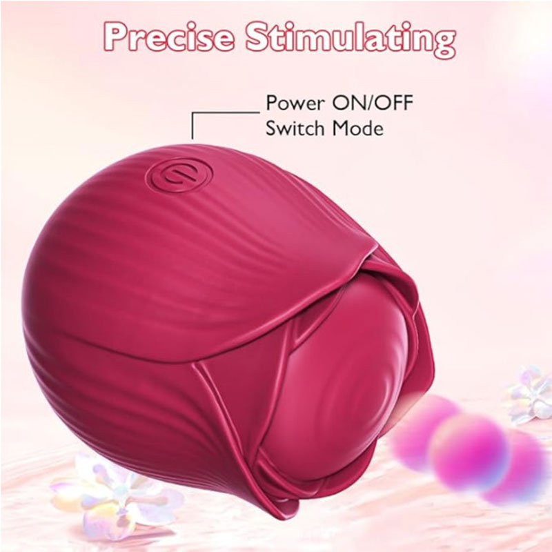 Wondebliss Rose 2-in-1 Sucking Massager Button Guide - Power, Mode Switch, Intensity
