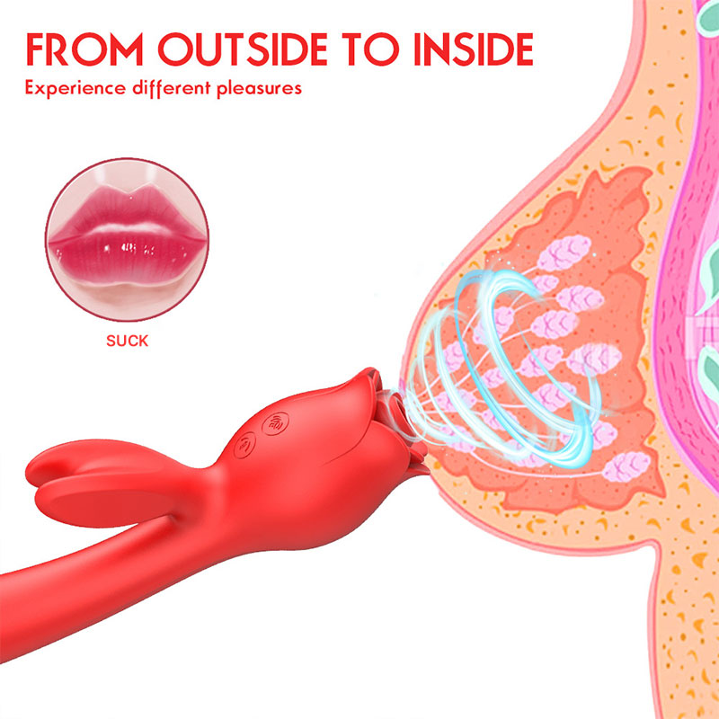 WONDEBLISS Rose AV vibrator breast massage contact head detail