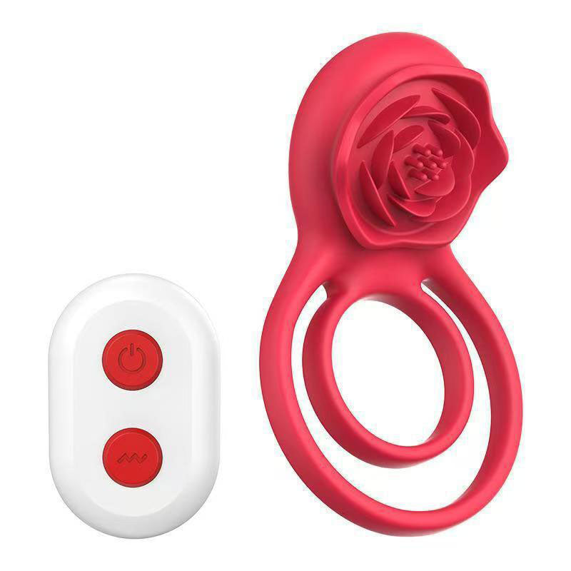 WONDEBLISS Rose Gen 1 dual-ring vibrating cock ring remote control version