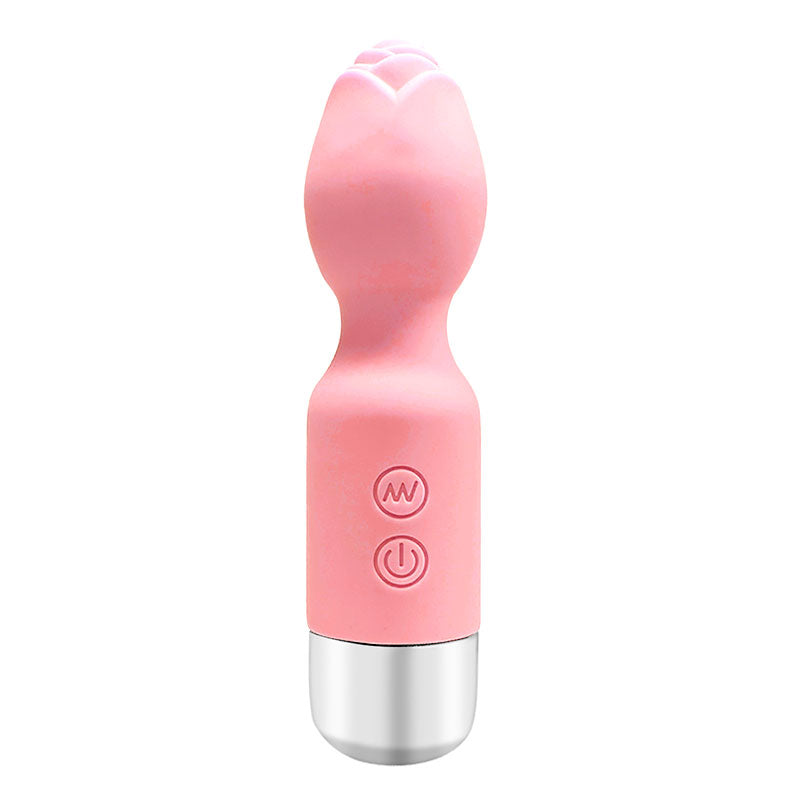 WONDEBLISS Rose Mini AV vibrator pink color overall view