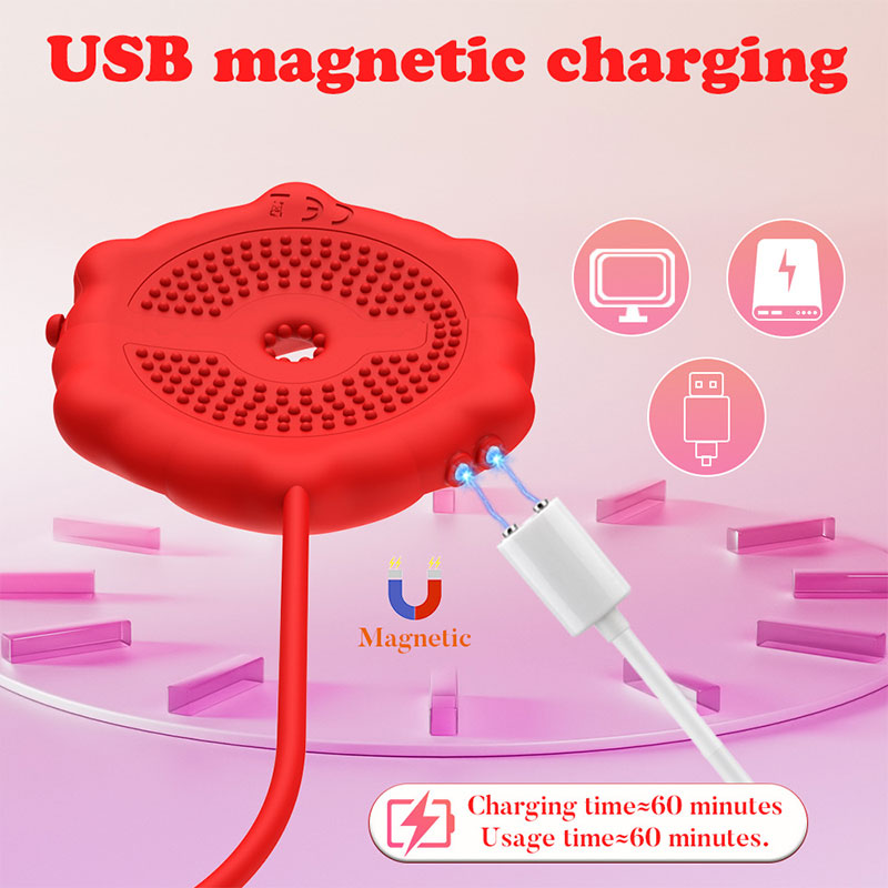WONDEBLISS Rose nipple massager magnetic charging cable detail