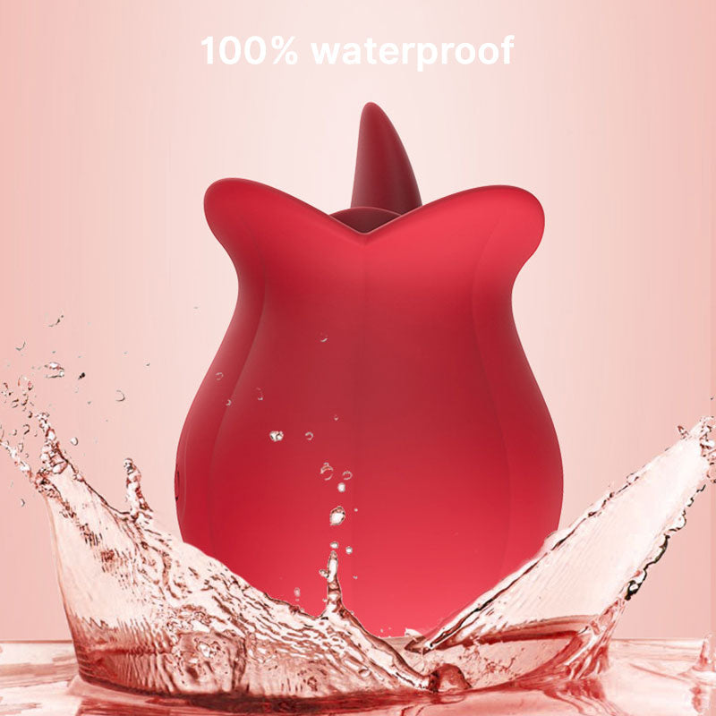 Wondebliss Rose Pumpkin 2nd Gen Tongue Massager IPX7 Waterproof - Shower-Safe, Easy to Clean
