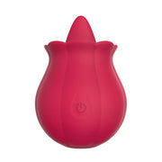 Wondebliss Rose Pumpkin Tongue Massager Red - 10 Vibration Modes, Silent Motor