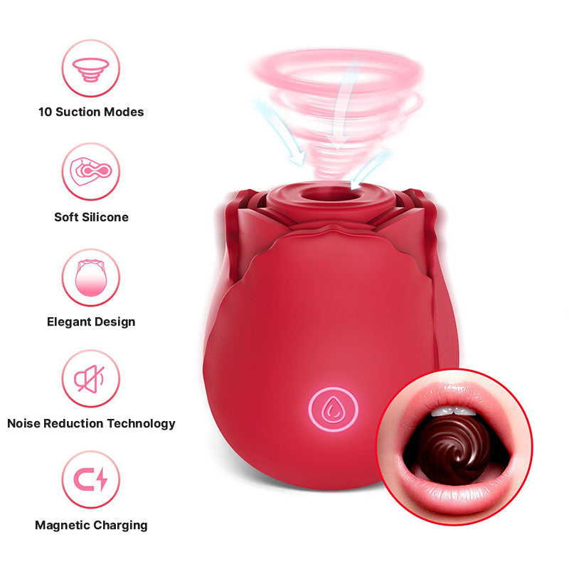 Wondebliss Rose Sucking Massager Design Detail - Ergonomic Rose Shape