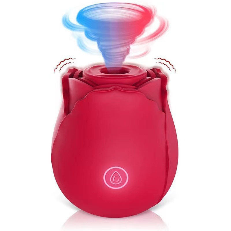 Wondebliss Rose Sucking Massager - Front View, Elegant Rose Design