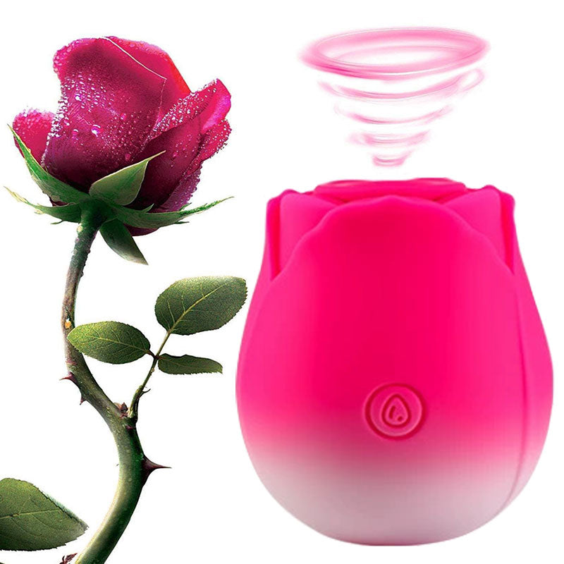 Wondebliss Rose Sucking Massager Gradient Fuchsia - Front View