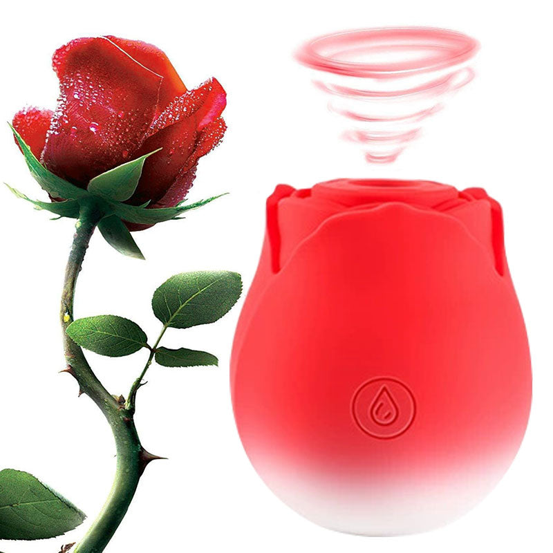 Wondebliss Rose Sucking Massager Gradient Red - Front View