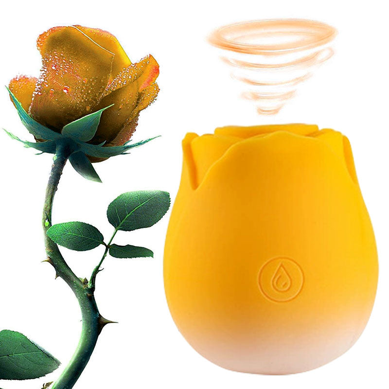 Wondebliss Rose Sucking Massager Gradient Yellow - Front View