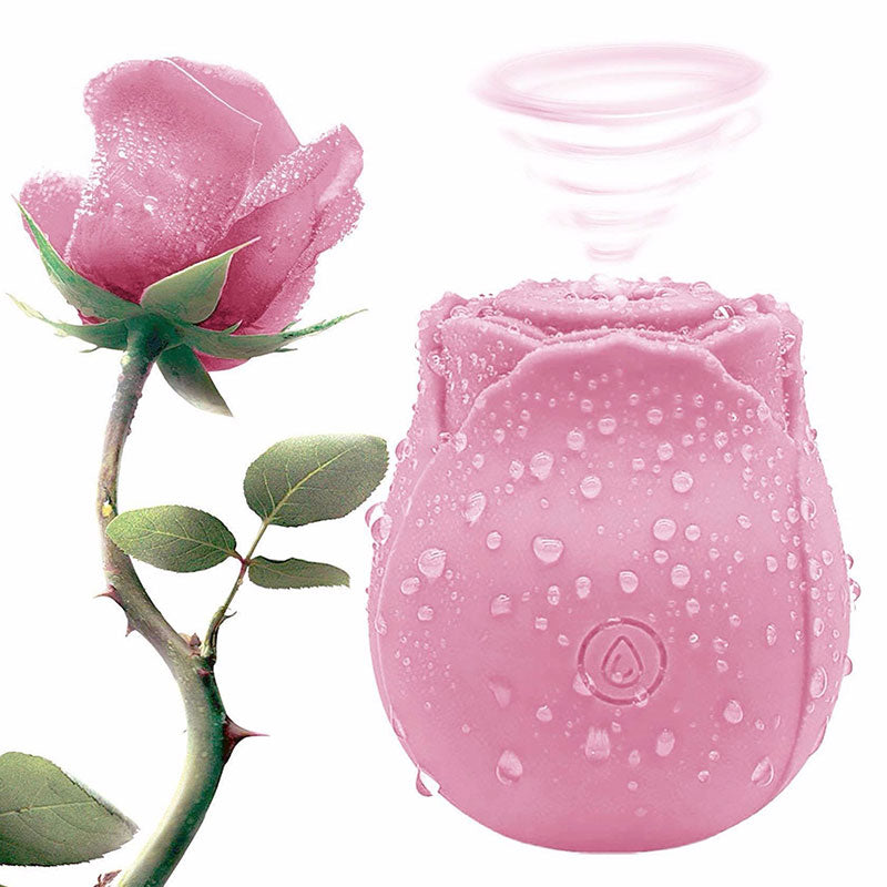 Wondebliss Rose Sucking Massager Pink - Front View